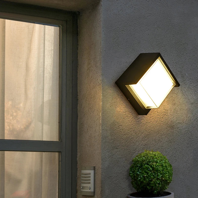 Modern outdoor waterproof wall light IP54 for porch, balcony, terrace and garden