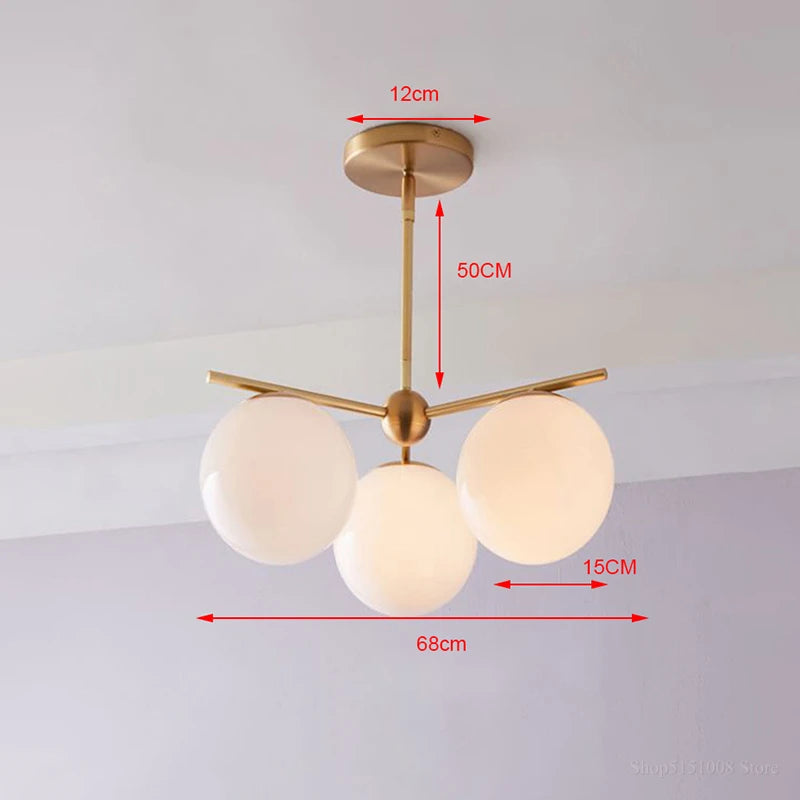 Modern decorative Nordic LED chandelier for kitchen or restaurant - vue 8 sur 8