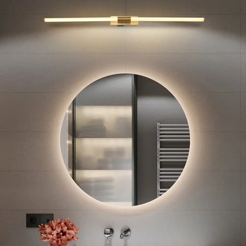 Modern gold-plated aluminium LED wall light 360 glow - vue 5 sur 6