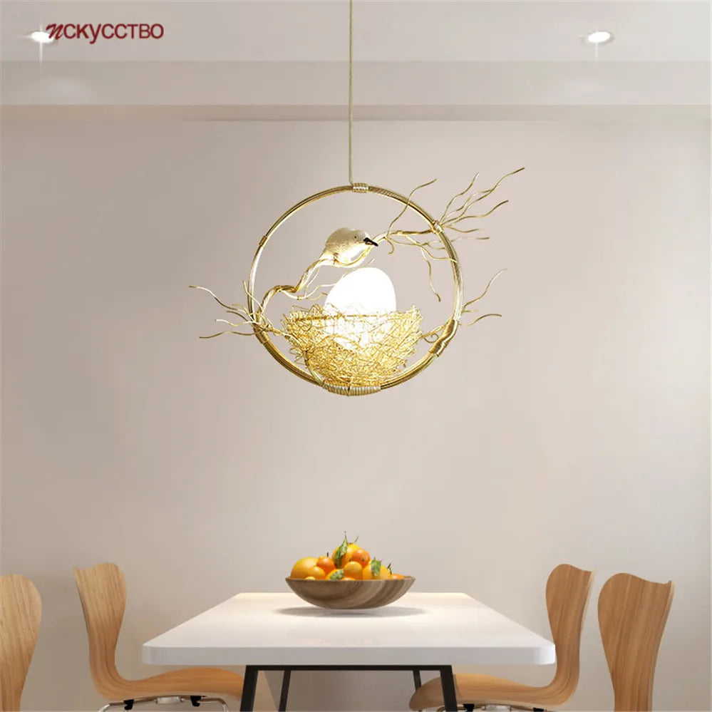 lustre décoratif style cottagecore avec éclairage led