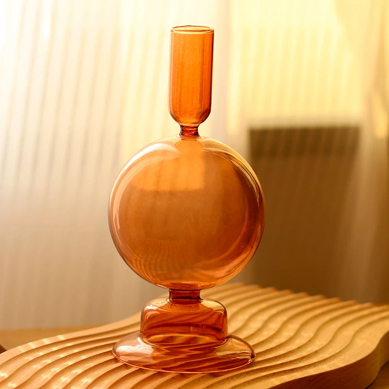 Glass candle holders for festive table decoration - vue 5 sur 11