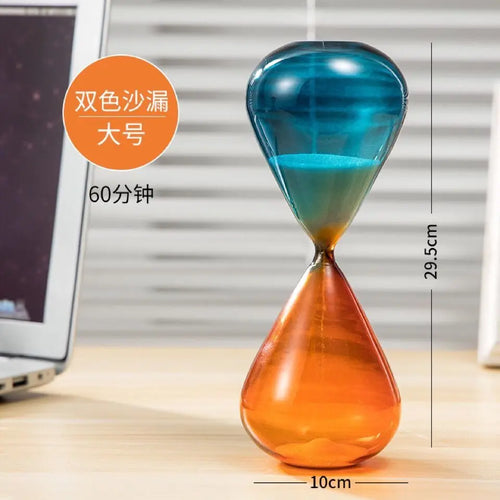 decorative glass hourglass for office and crafts - vue 5 sur 6