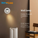 360-degree rotatable LED wall light with folding switch