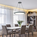 Modern round LED pendant light for decorative indoor lighting