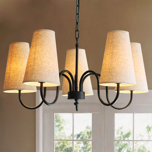 Modern retro fabric chandelier for elegant interiors
