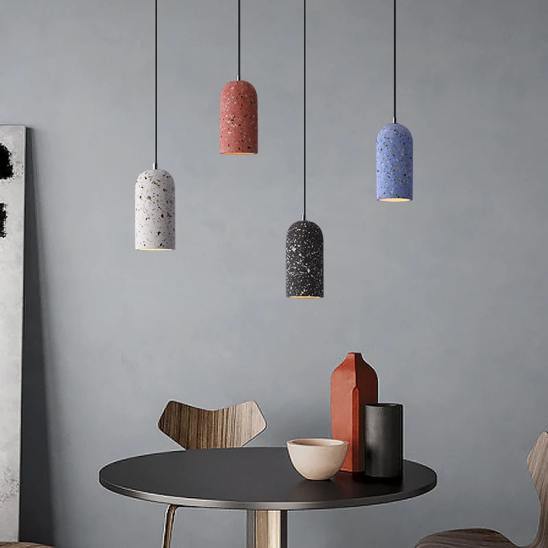 Cement LED pendant light industrial decor for café club bar