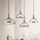 Vintage glass shade loft LED pendant light