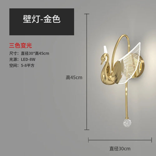 Nordic LED wall light with luxury design for elegant interiors - vue 8 sur 8