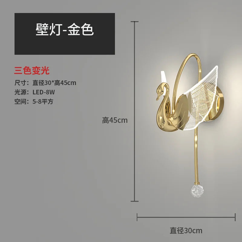 Nordic LED wall light with luxury design for elegant interiors - vue 7 sur 8