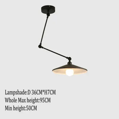 Foldable nordic aluminium pendant light with long LED arm - vue 9 sur 17