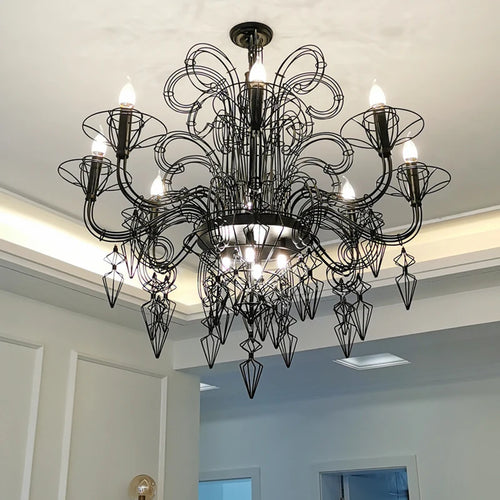 Baroque designer chandelier for elegant and modern lighting - vue 4 sur 6