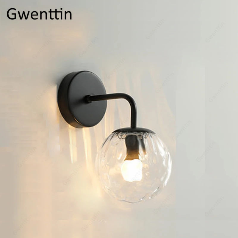Waterproof glass wall light for modern interior decoration