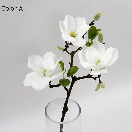 Artificial magnolia flower heads for wedding and party decoration - vue 8 sur 11
