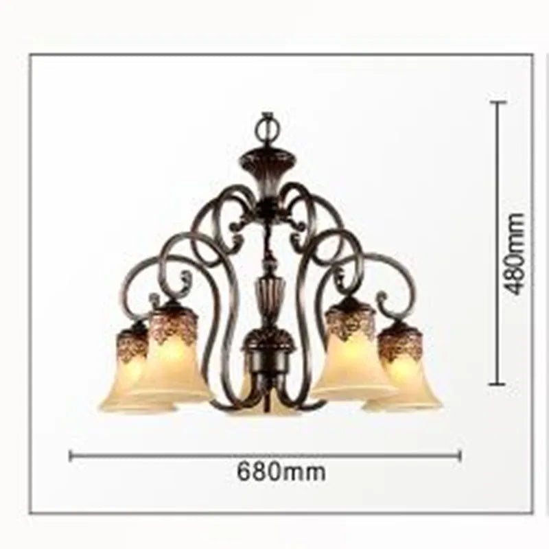 Luxurious 6-arm european style chandelier for elegant decor - vue 14 sur 16