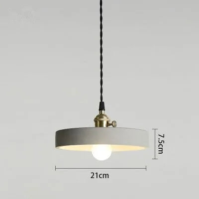 Industrial cement pendant light for table and bar