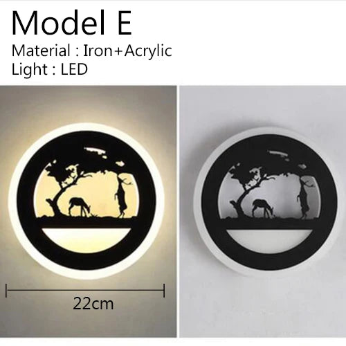 Modern acrylic wall light in American style for elegant interiors - vue 14 sur 23