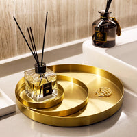 Stainless steel storage tray for desk and cosmetics