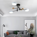 Contemporary nordic LED chandelier in minimalist wrought iron