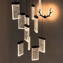 Contemporary crystal chandelier for staircases and interior decor