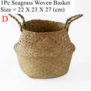 rattan seaweed wicker basket for storage and picnic
