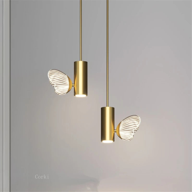 crystal butterfly pendant light for elegant decoration