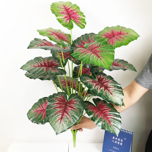 Artificial monstera and palm tropical leaves for indoor decoration - vue 2 sur 18
