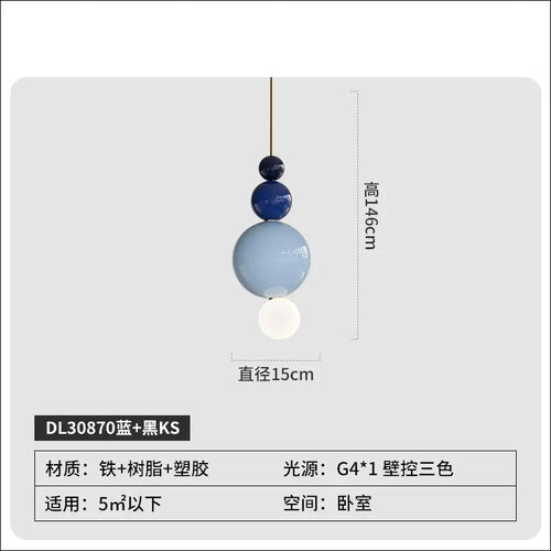 Modern minimalist resin gourd pendant light
