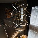 Nordic golden circle chandelier decorative indoor lighting