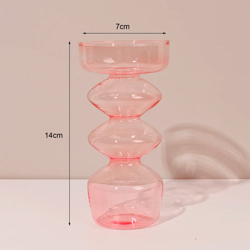 Classic retro glass candle holders for wedding and home decoration - vue 13 sur 17