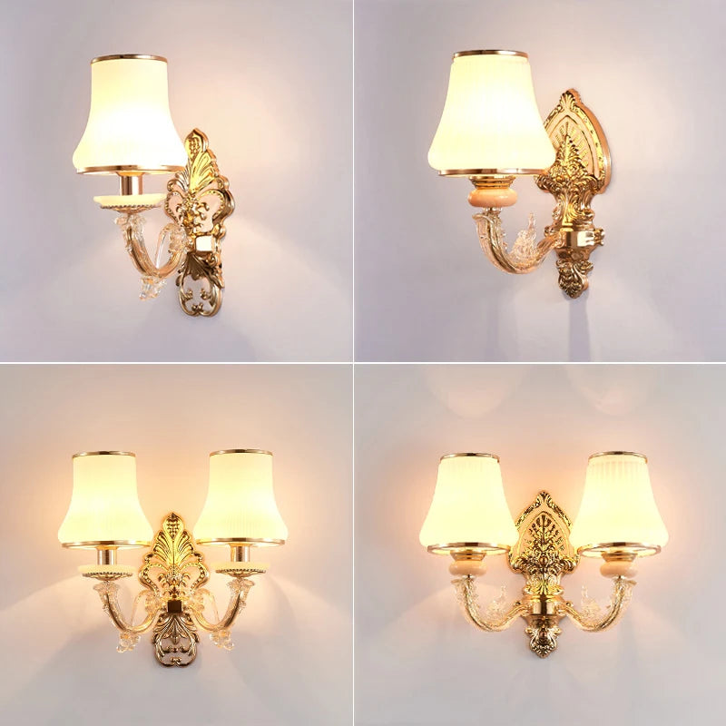 Nordic design glass LED wall light for decorative interiors