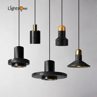 Modern industrial style cement terrazzo pendant light