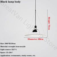 Italian designer round modern flying saucer art chandelier