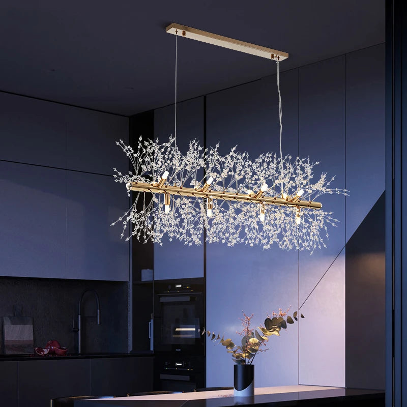 lustre led moderne luciole simple décoration intérieure - vue 6 sur 25