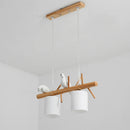 Nordic solid wood LED pendant light for dining room, ceiling, bedroom, living room, kitchen