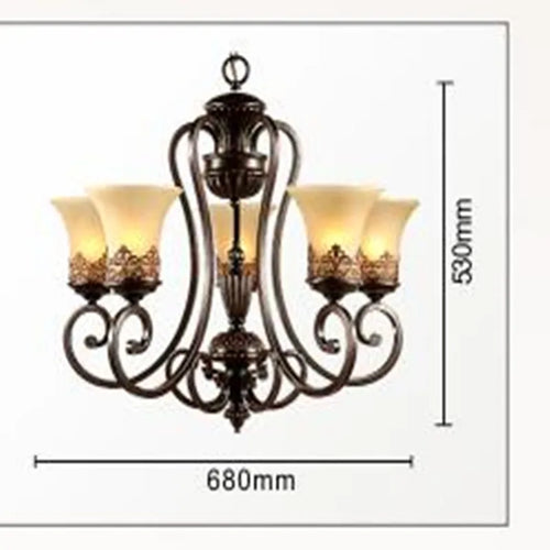 Luxurious 6-arm european style chandelier for elegant decor - vue 14 sur 16