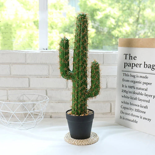 Artificial tropical cactus indoor plastic succulent decor - vue 5 sur 9
