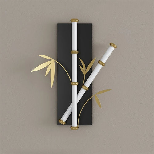 Modern Chinese style acrylic bamboo effect wall light - vue 7 sur 10