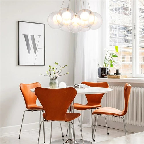 Modern glass LED pendant light for bar or restaurant - vue 6 sur 13