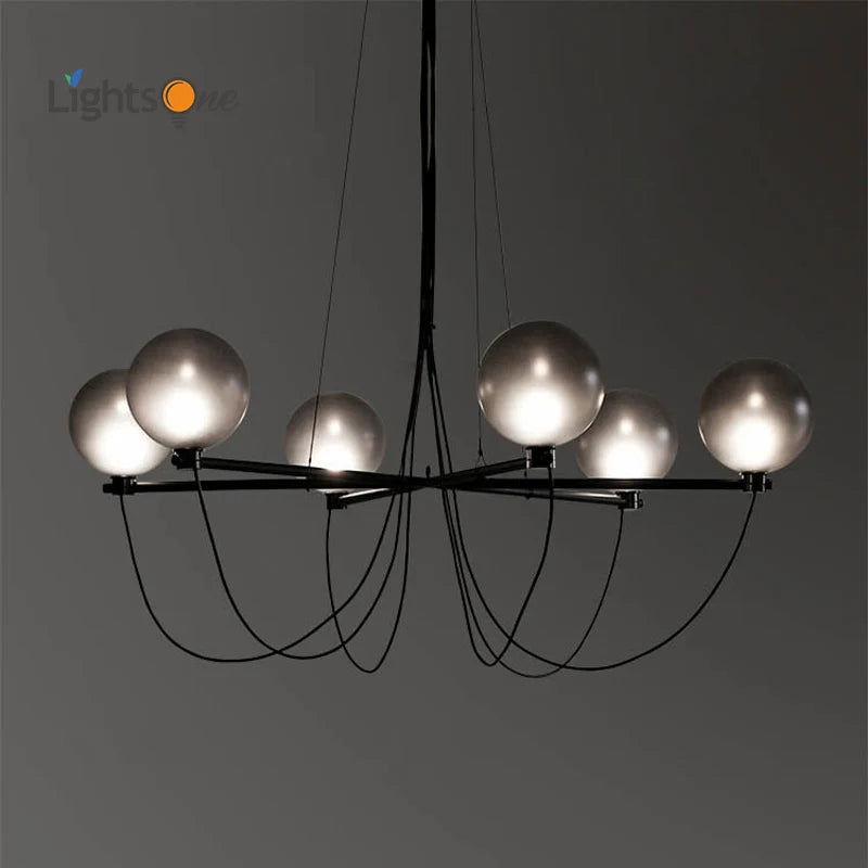 Nordic style glass chandelier for modern and elegant interiors