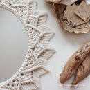 decorative macrame mirror bohemian style for interior decoration