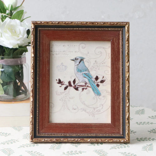 Retro solid wood photo frame for family décor - vue 3 sur 7