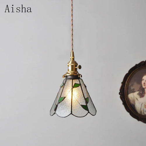 Retro glass pendant light for bar and restaurant decor - vue 4 sur 14