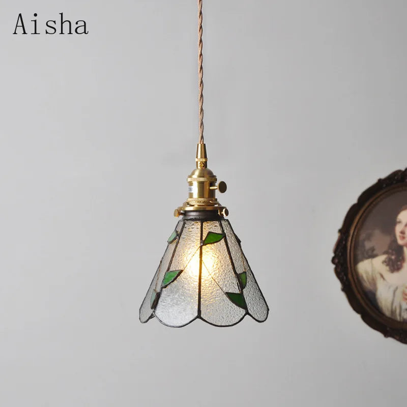Retro glass pendant light for bar and restaurant decor - vue 3 sur 14