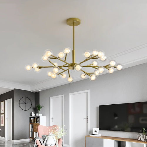 Nordic molecular chandelier for elegant interiors - vue 5 sur 12