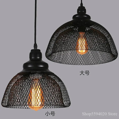 Retro loft birdcage chandelier in creative minimalist iron - vue 6 sur 18
