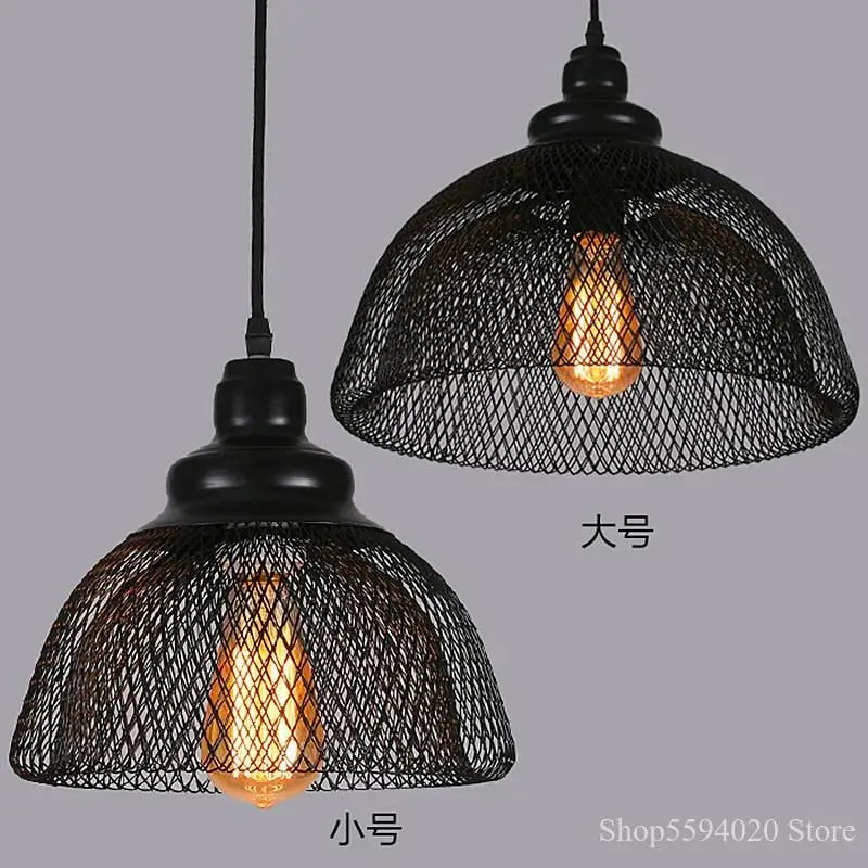Retro loft birdcage chandelier in creative minimalist iron - vue 5 sur 18