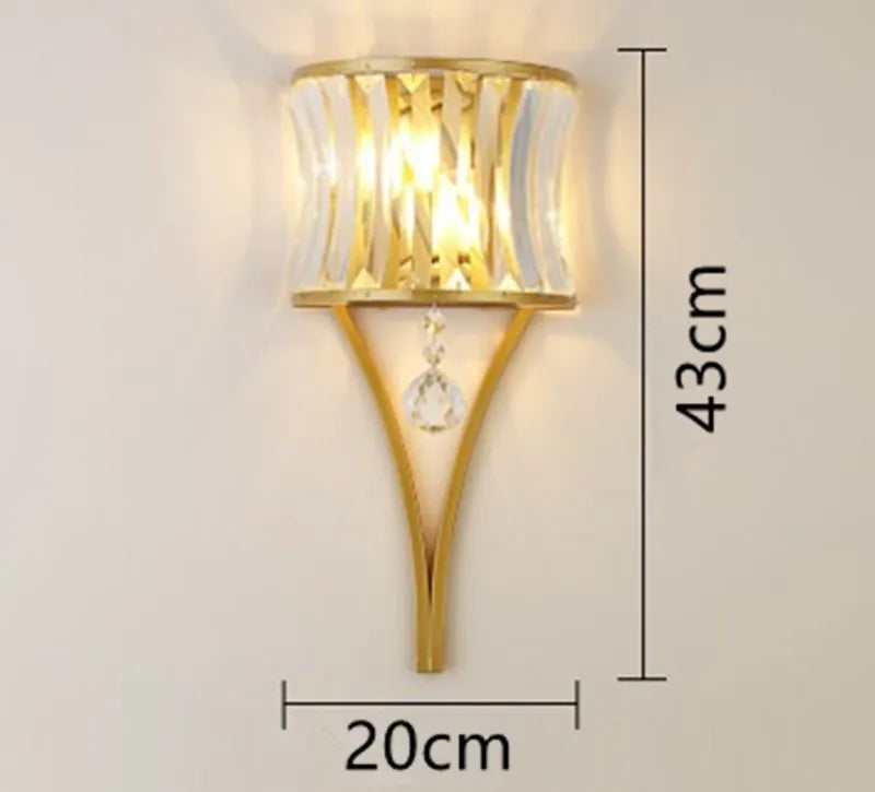 Modern crystal wall light for elegant lighting