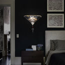 Modern crystal wall light with mirror