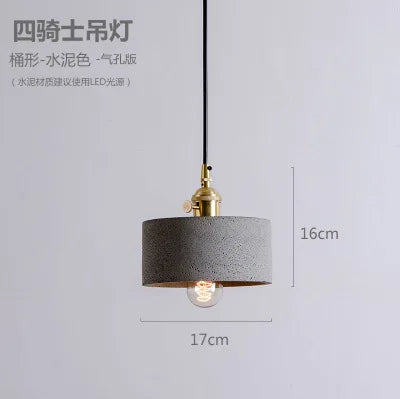 Industrial cement pendant light for table and bar - vue 23 sur 23