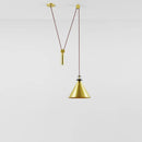 Glass and metal pendant light for modern interior decor